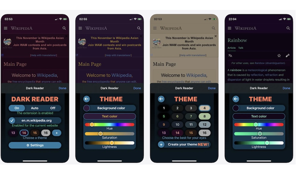 Dark Reader for Safari App Store