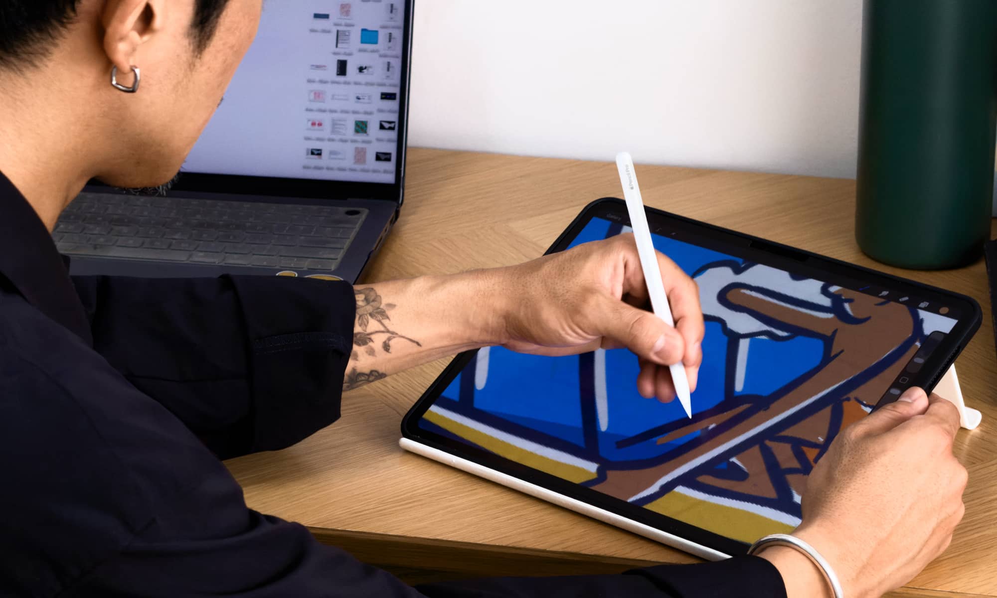 Australian-based Japanese artist Kentaro Yoshida uses his iPad Pro and Apple Pencil with Procreate to bring his design for the Sydney Opera House&rsquo;s eastern Bennelong sails to life.