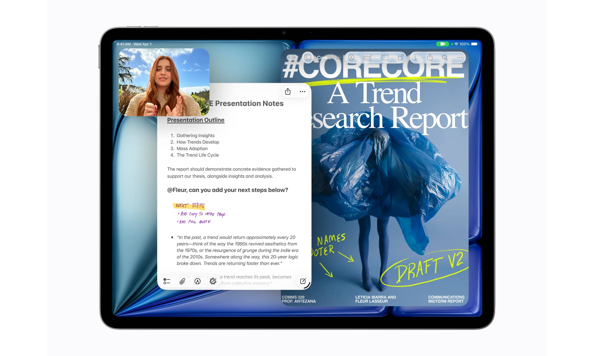 Apple iPad Air M4 multitasking