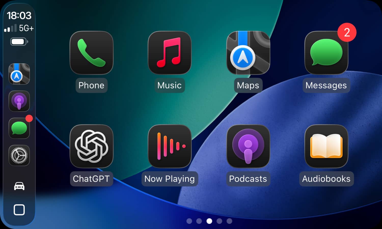 CarPlay iOS 26.4 home screen ChatGPT icon