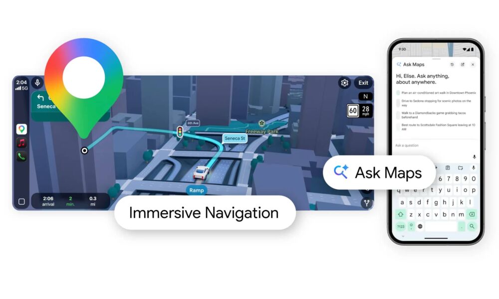 Google Immersive Navigation and Ask Maps hero