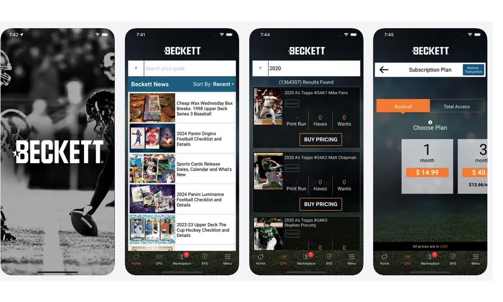 Beckett Mobile App Store