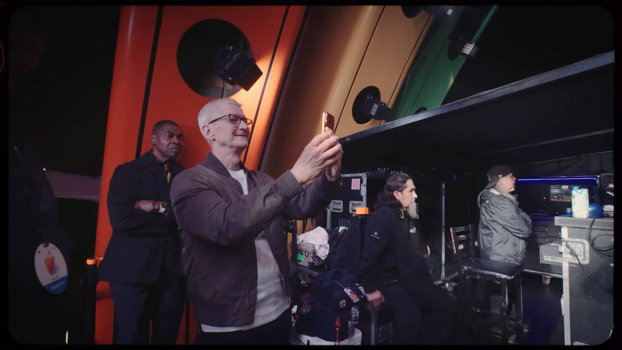 Tim Cook Apple Park 50th recording on iPhone