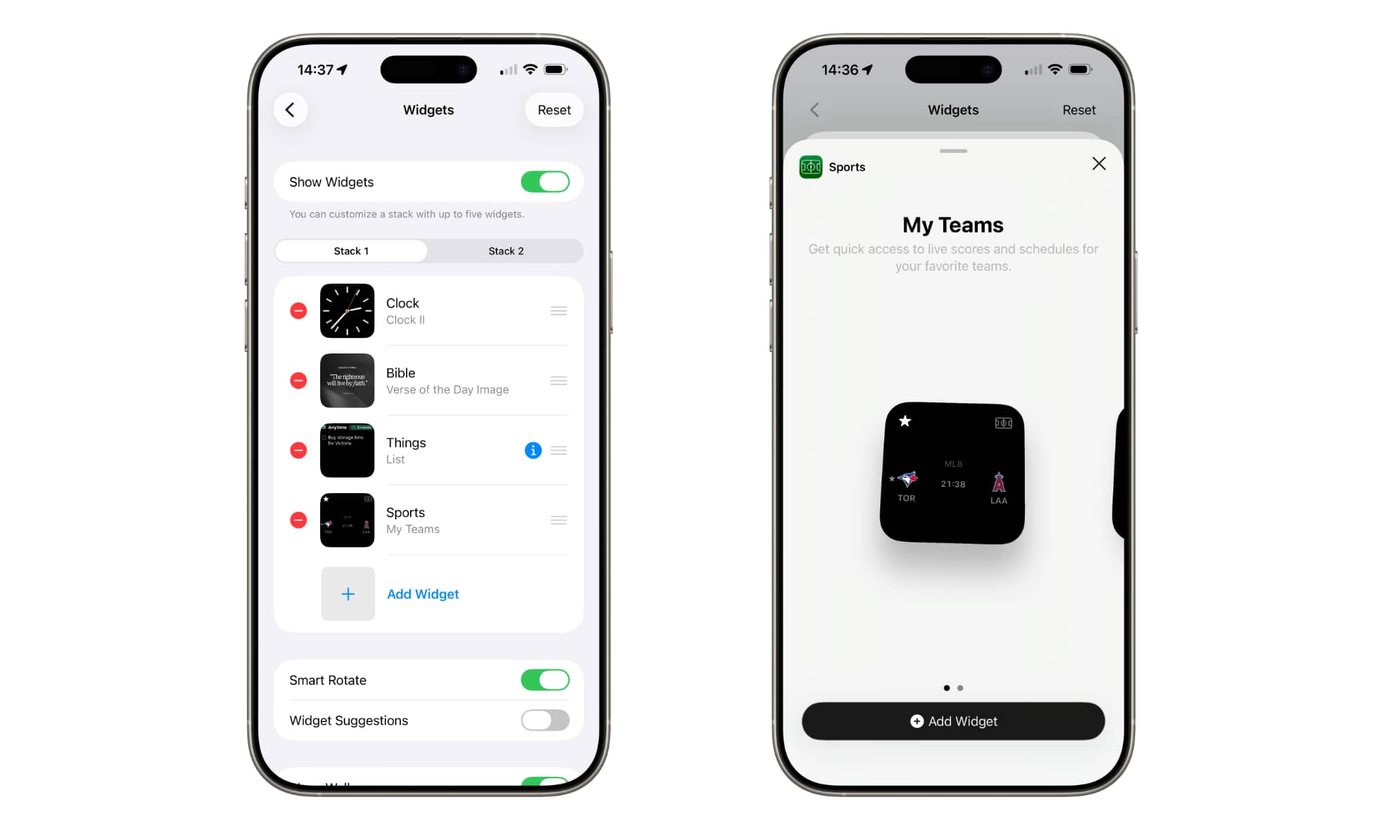 add CarPlay Apple Sports widget