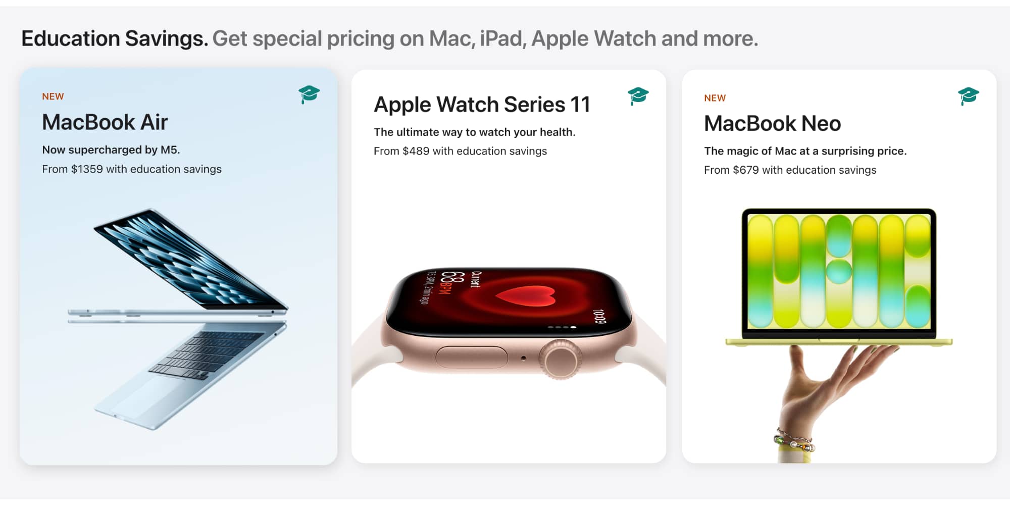 Apple Watch on Education Store