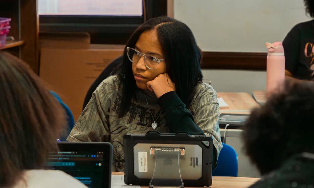 Kansas City Public Schools student on iPad