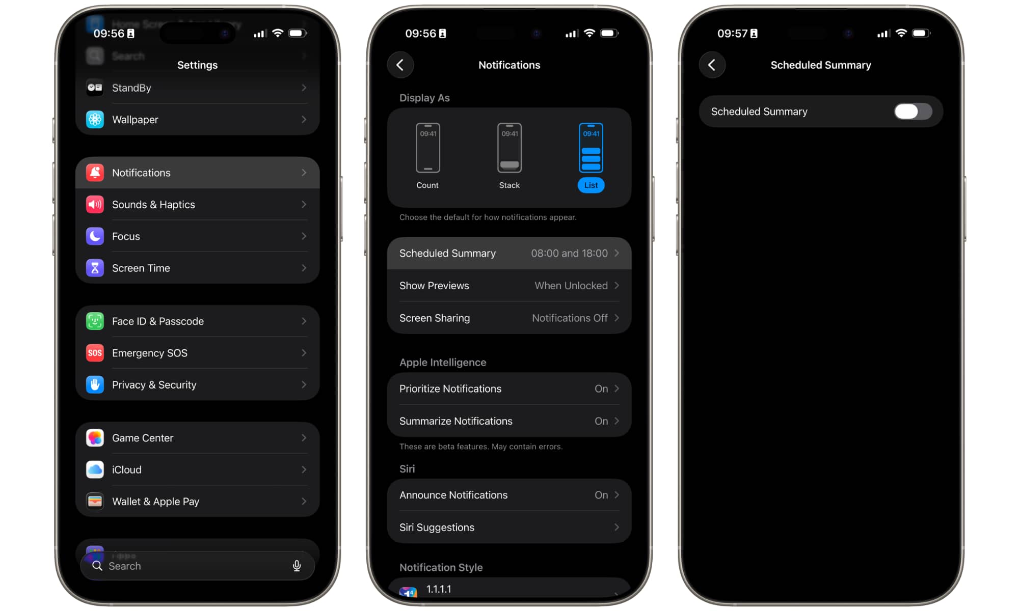 iOS 26 turn off Notification Summaries
