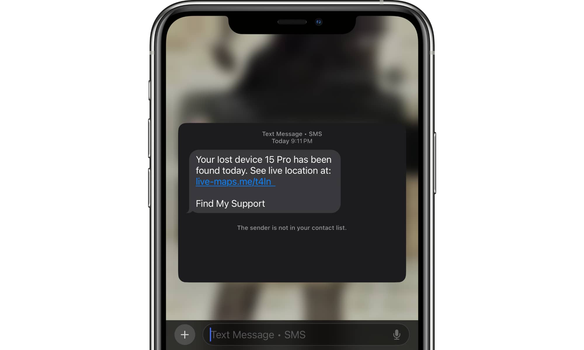 stolen iphone phishing attempt