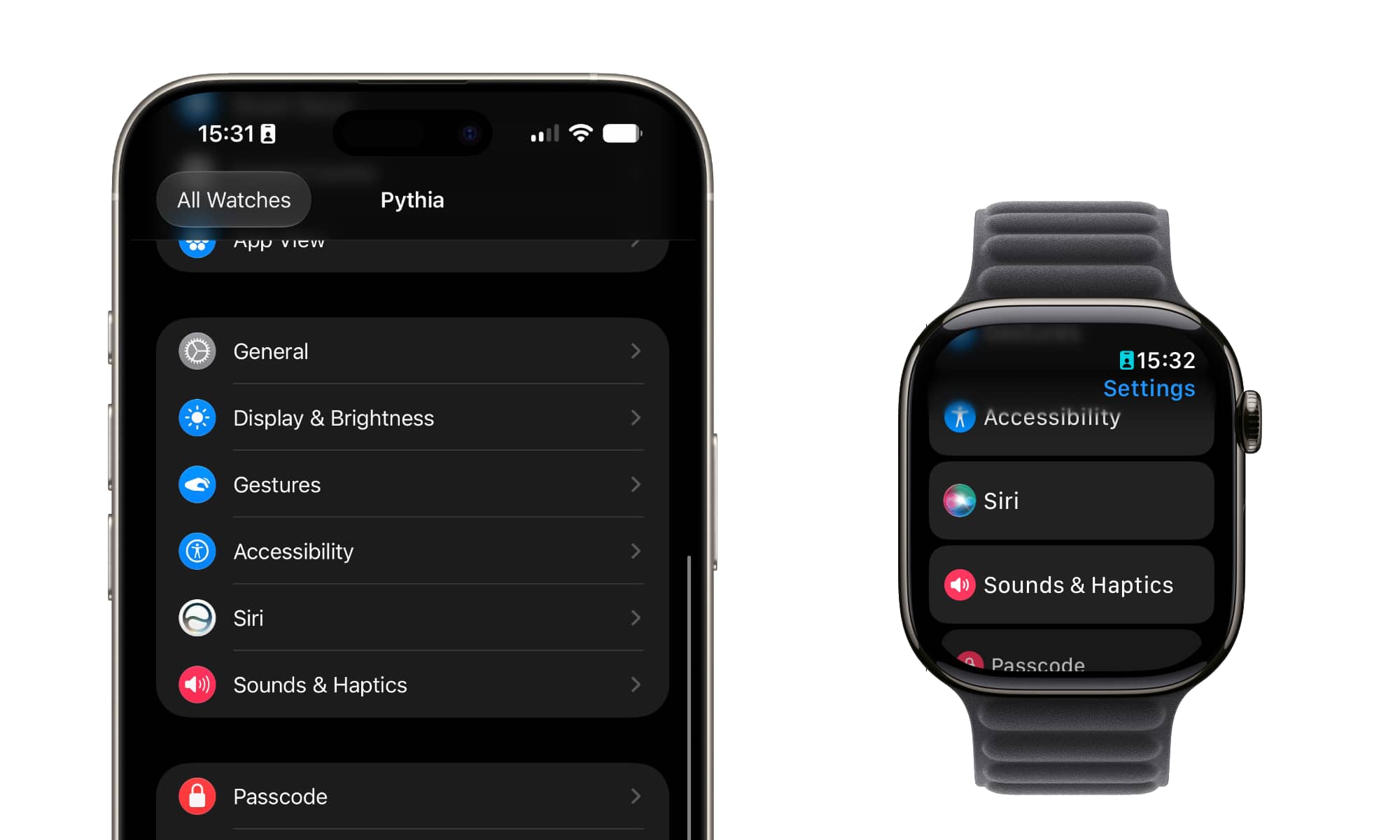 Siri Settings icons watchOS 27 beta 2