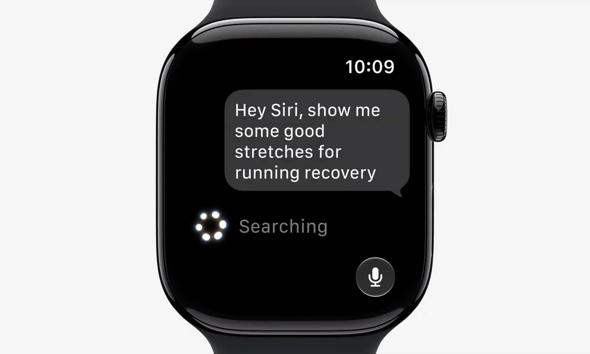 Apple Watch showing Siri AI request in watchOS 27.