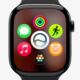 Apple Watch showing new app grid layout in watchOS 27.