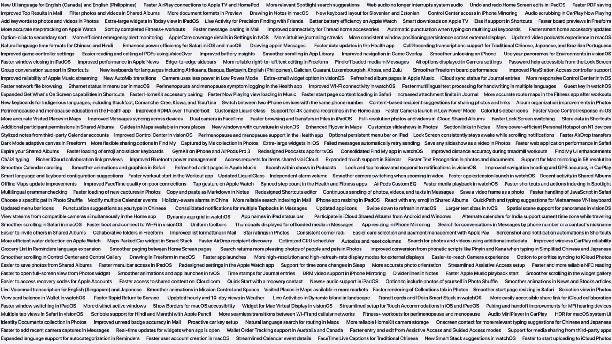 WWDC26 21 features list full