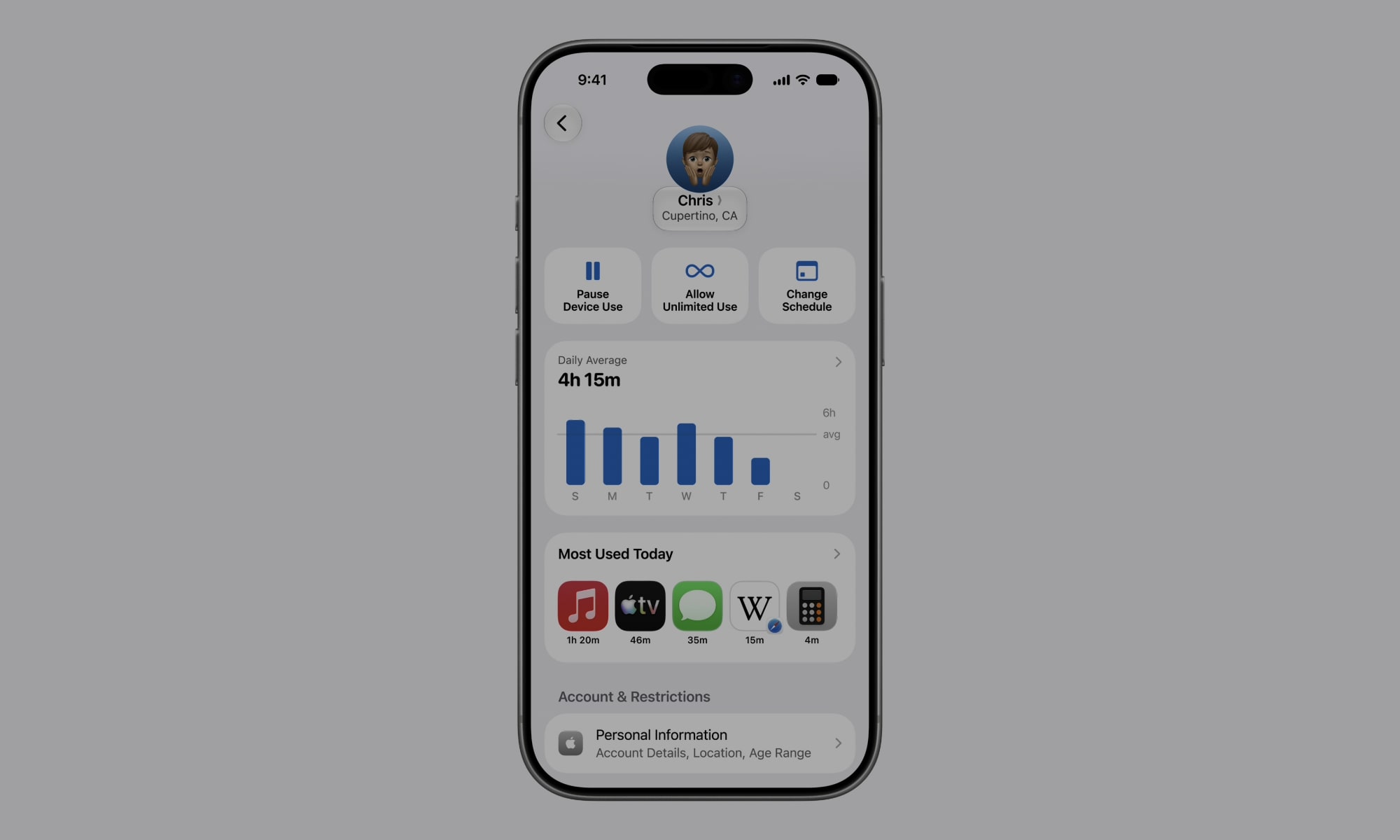 WWDC26 84 screen time overview