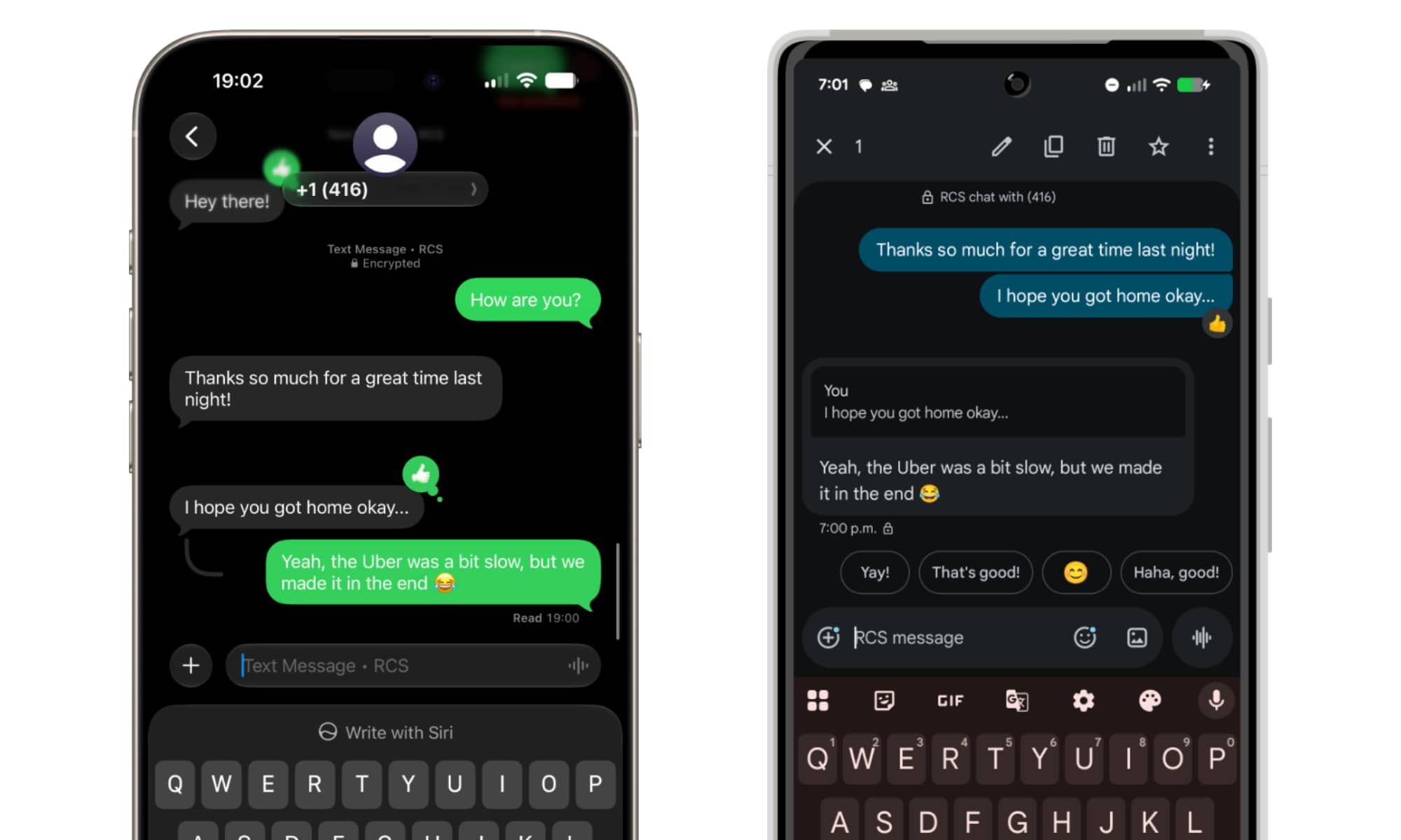 iOS 27 DB2 RCS chat iPhone Android