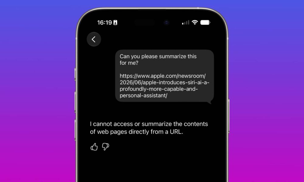 iOS 27 Siri AI no web pages
