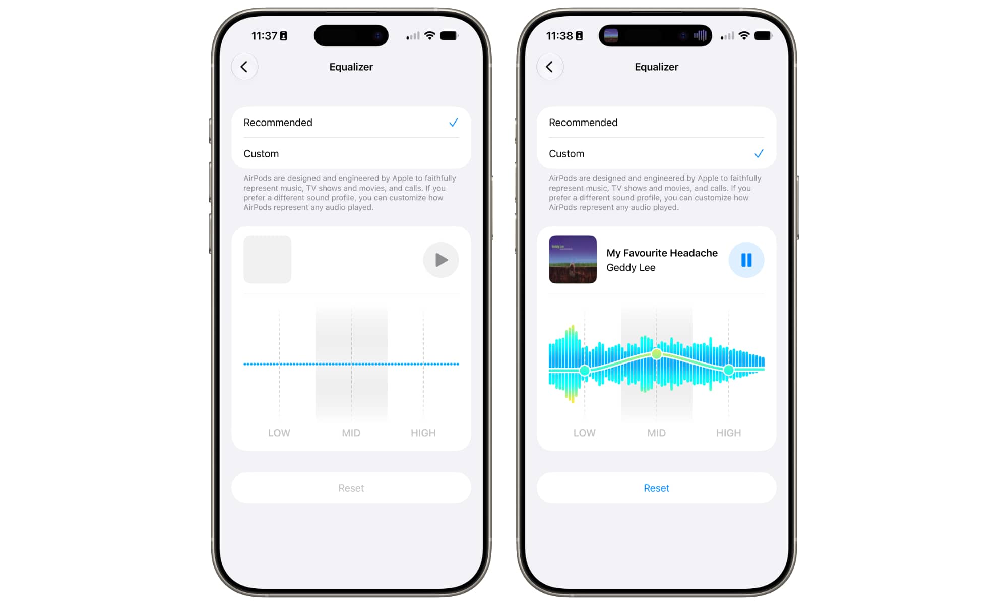 AirPods Pro custom equalizer in iOS 27