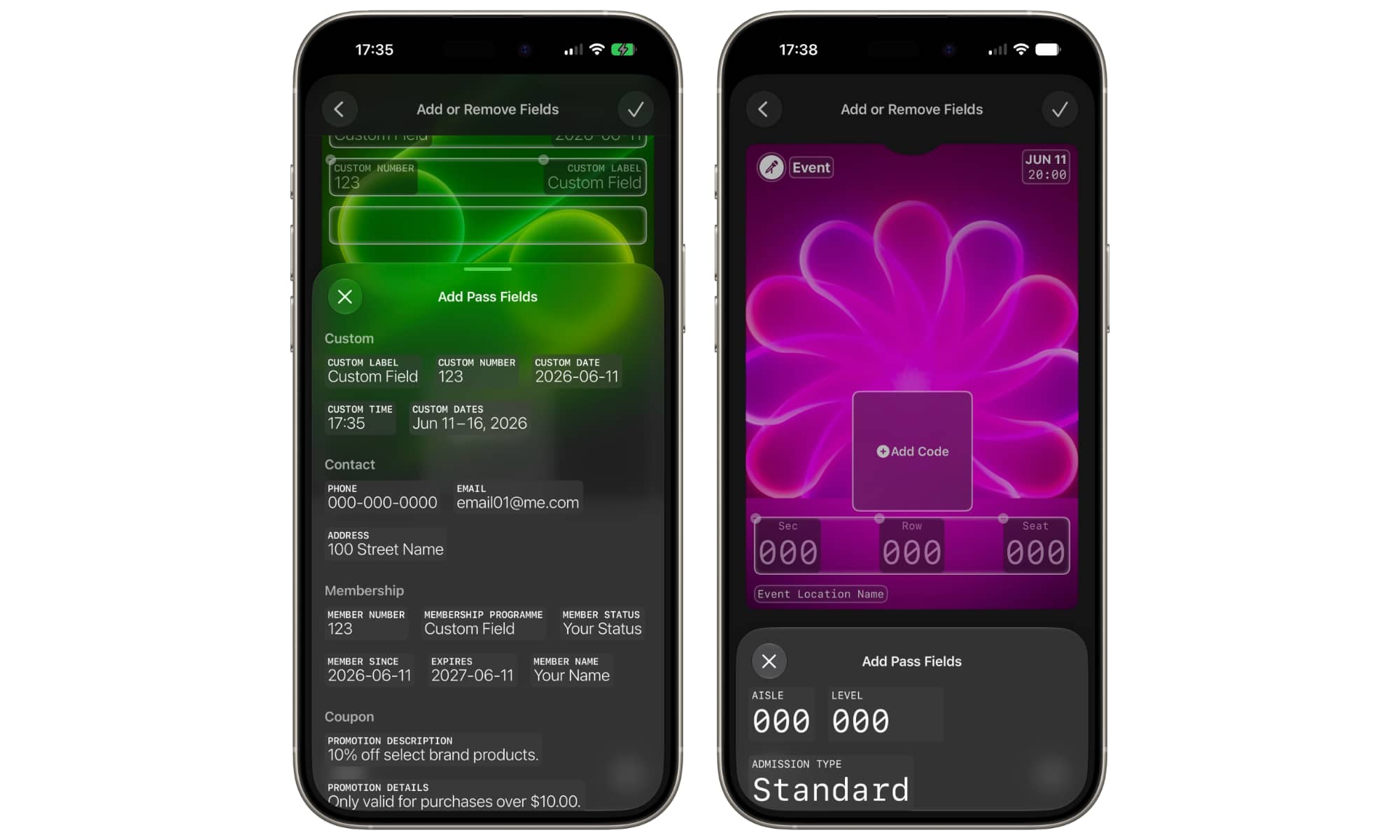 Customizing fields in iOS 27 custom wallet passes