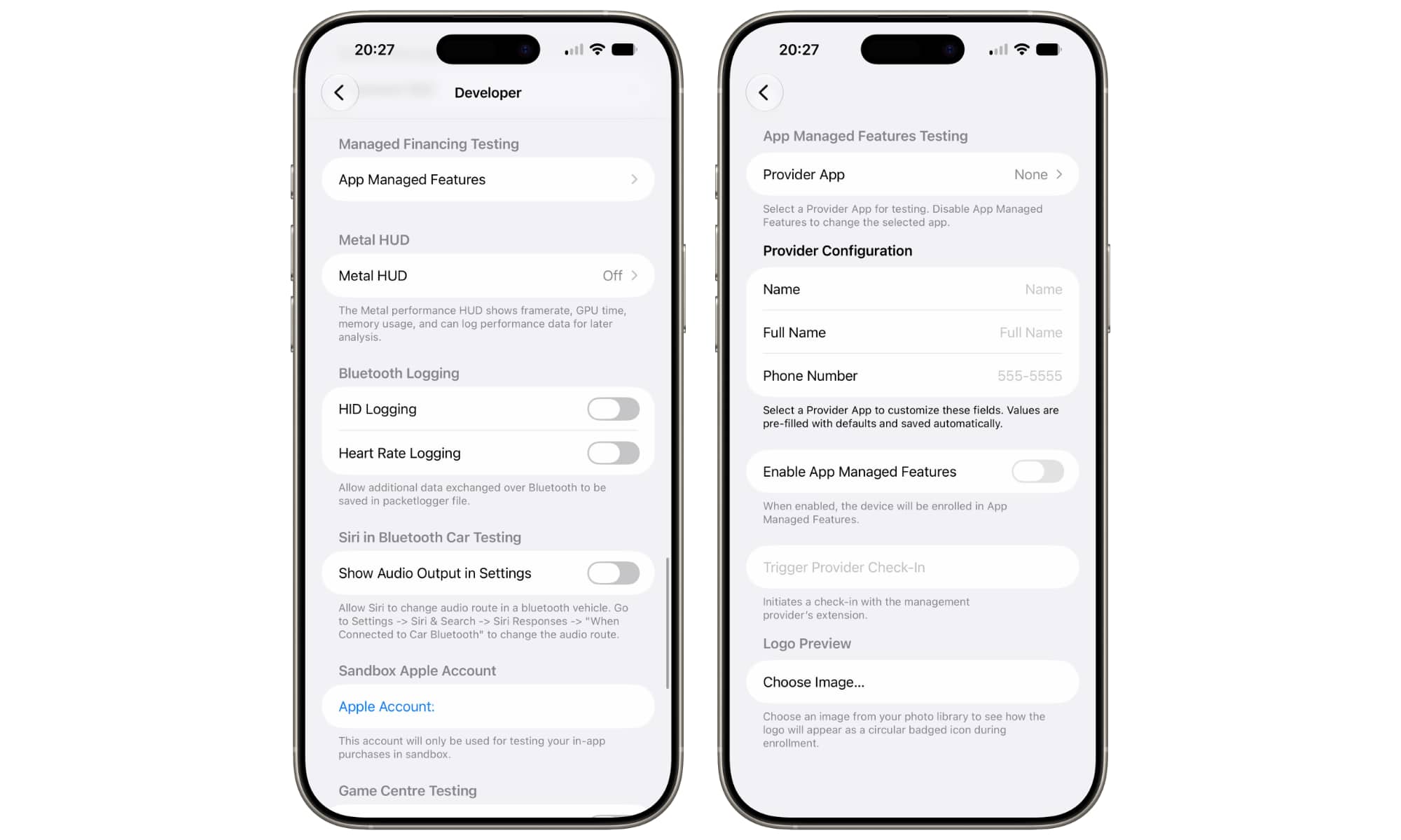 App Managed Features iOS 27 Developer Mode