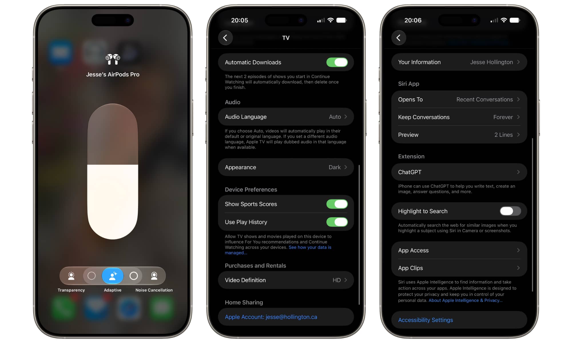 iOS 27 DB4 AirPods TV Siri settings