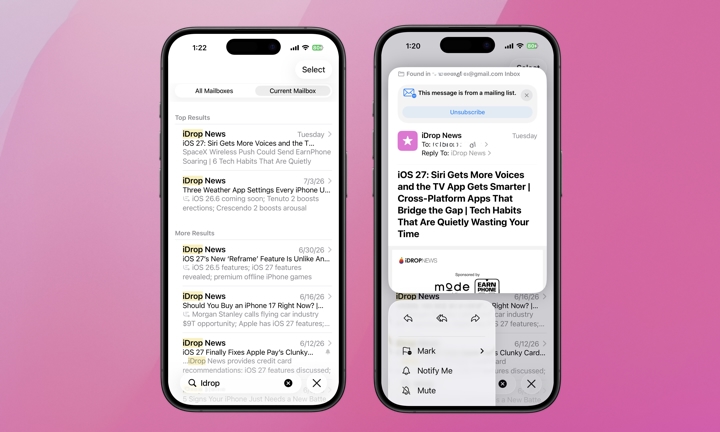 iPhone Mail Notify Me