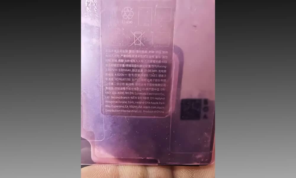 Leaked iPhone 18 Pro Max battery Naver Aug 2026 2