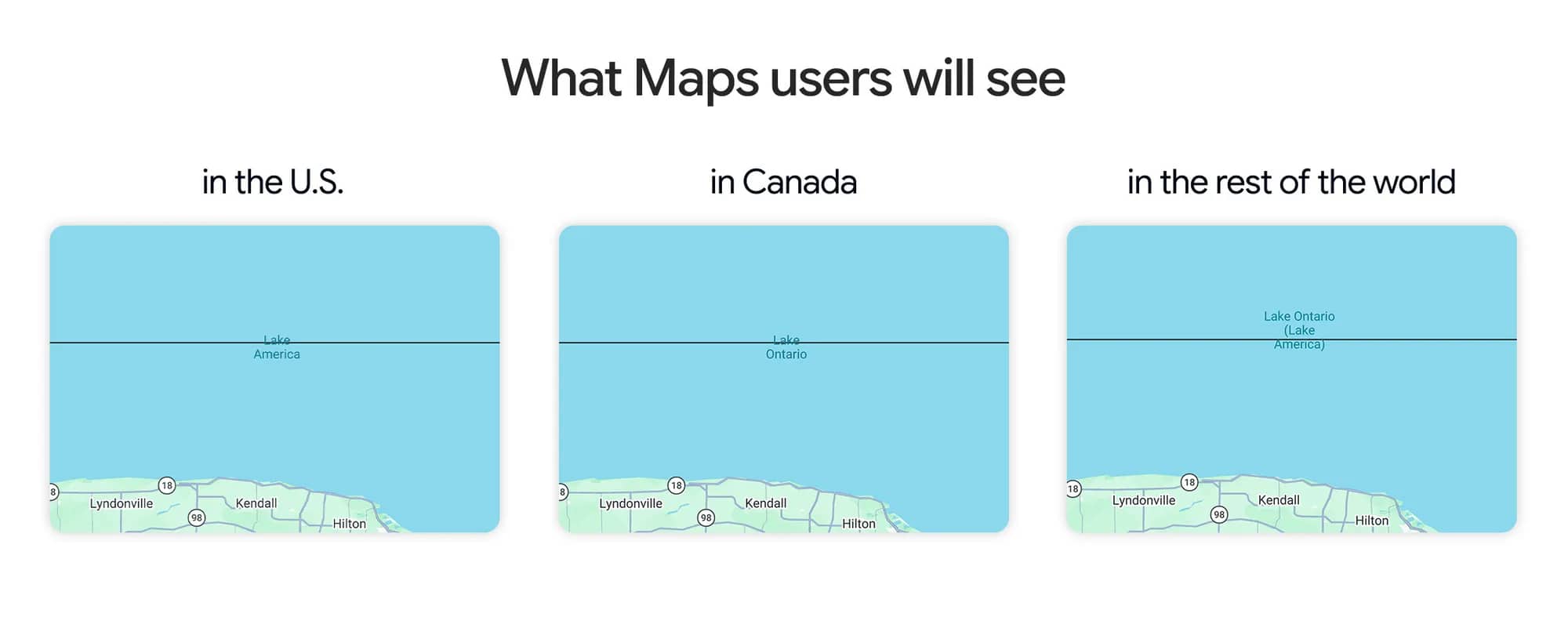 Google Maps Lake Ontario America