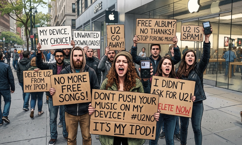 U2 iPod Protestors