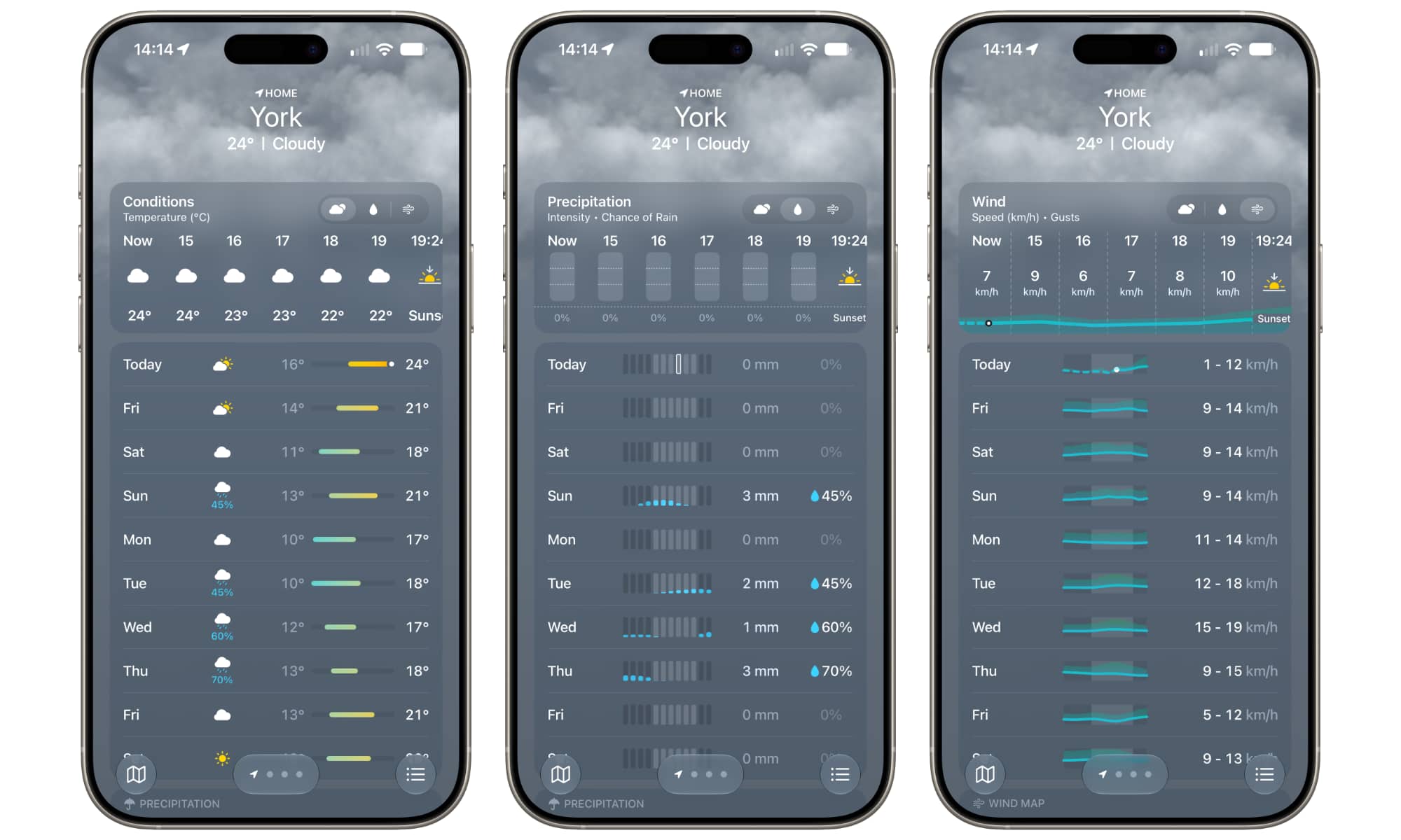 iOS 27 Weather forecasts