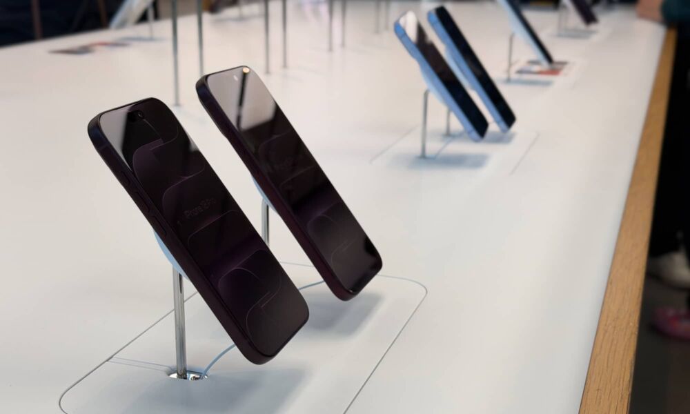 iPhone 18 Pro on display at an Apple Store.