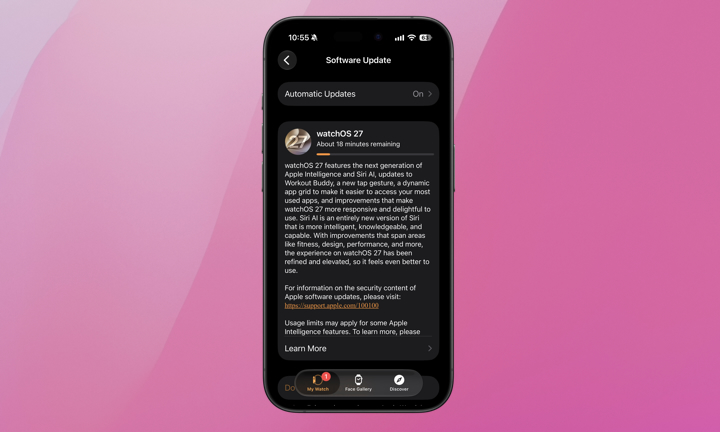 watchOS 27 update