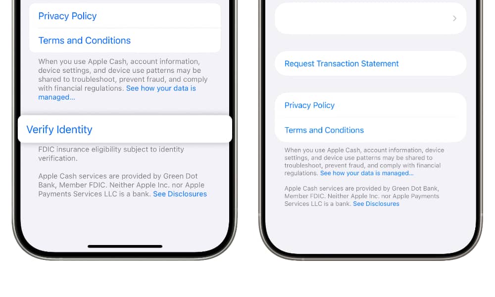 Apple Cash Verify Identity