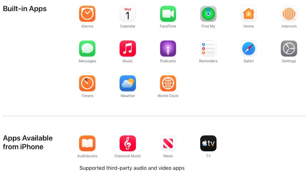 Apple Home View Built-In Apps