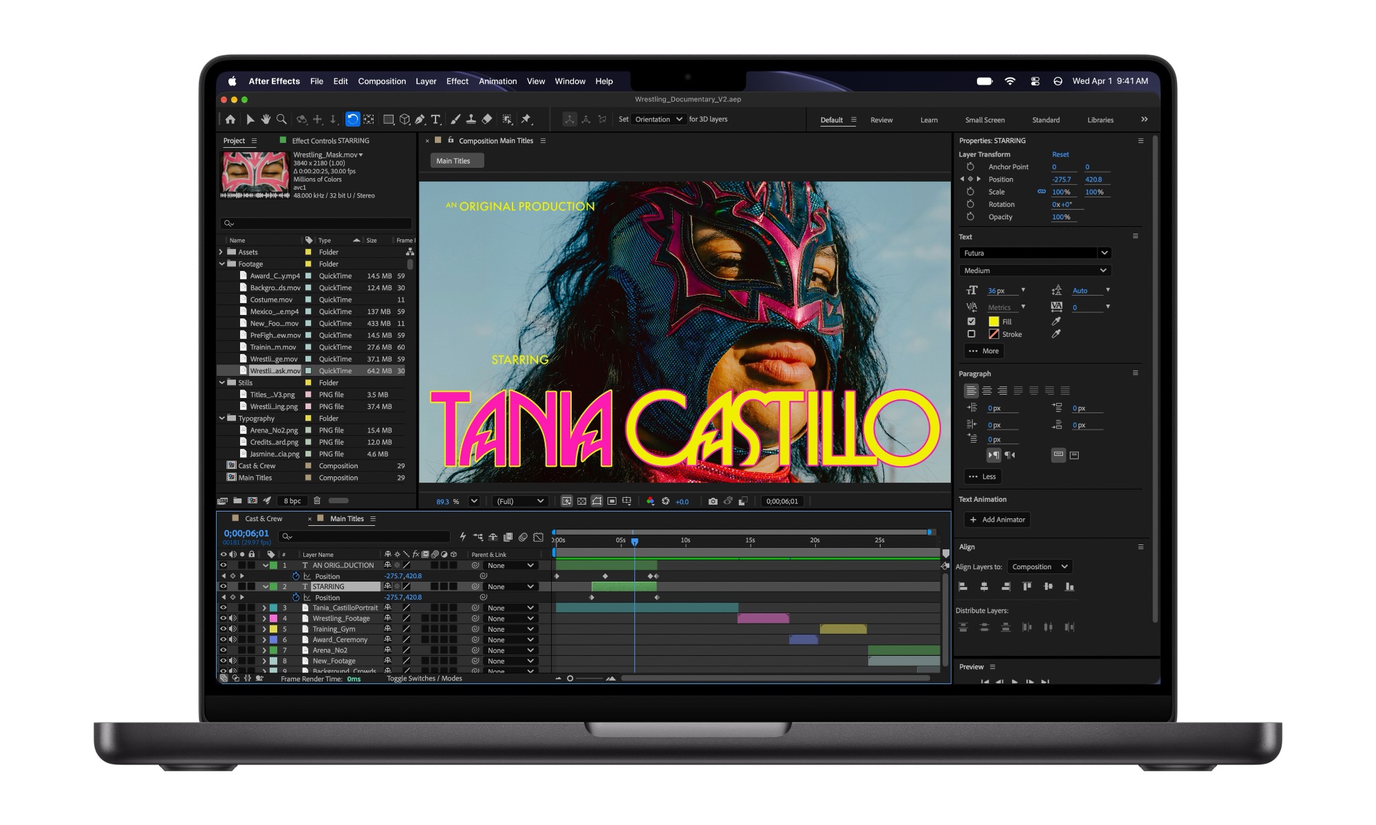 Apple MacBook Pro 14 in with M6 Adobe After Effects