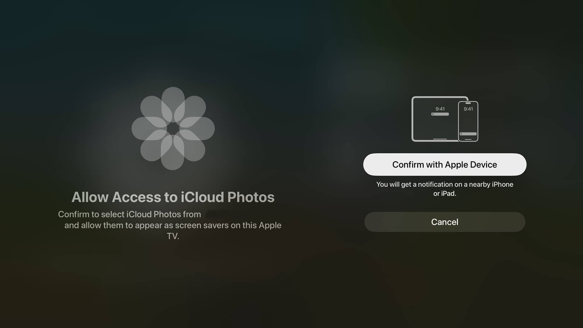 Apple TV tvOS 27.2 Select Photos from iPhone