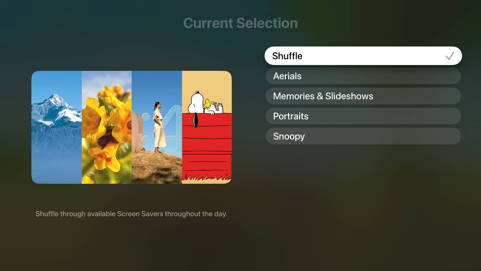 Apple TV tvOS 27.2 Shuffle screen savers