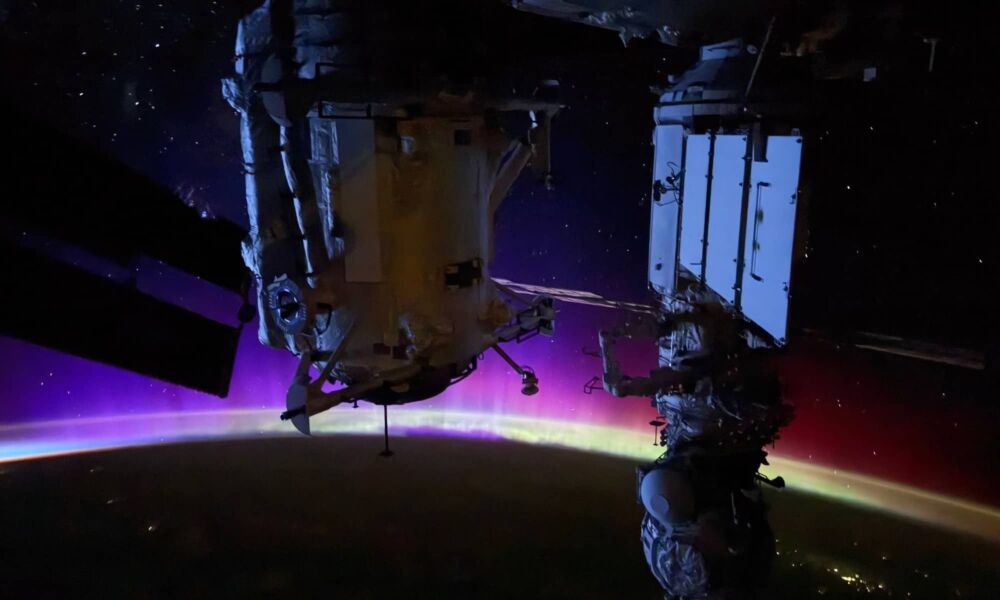 ISS Anil Menon Northern Lights shot on iPhone